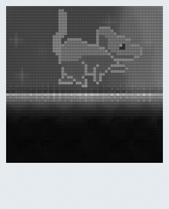 In-game Polaroid from Educe — a creature on a warm-lit ledge